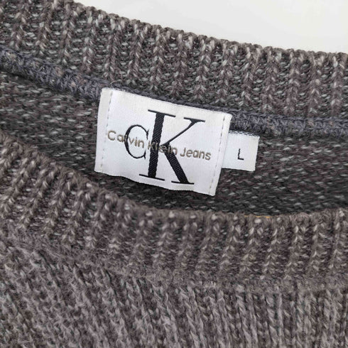 カルバンクラインジーンズ Calvin Klein Jeans 90s USA製 リブ クルーネック ニット セーター メンズ import:L